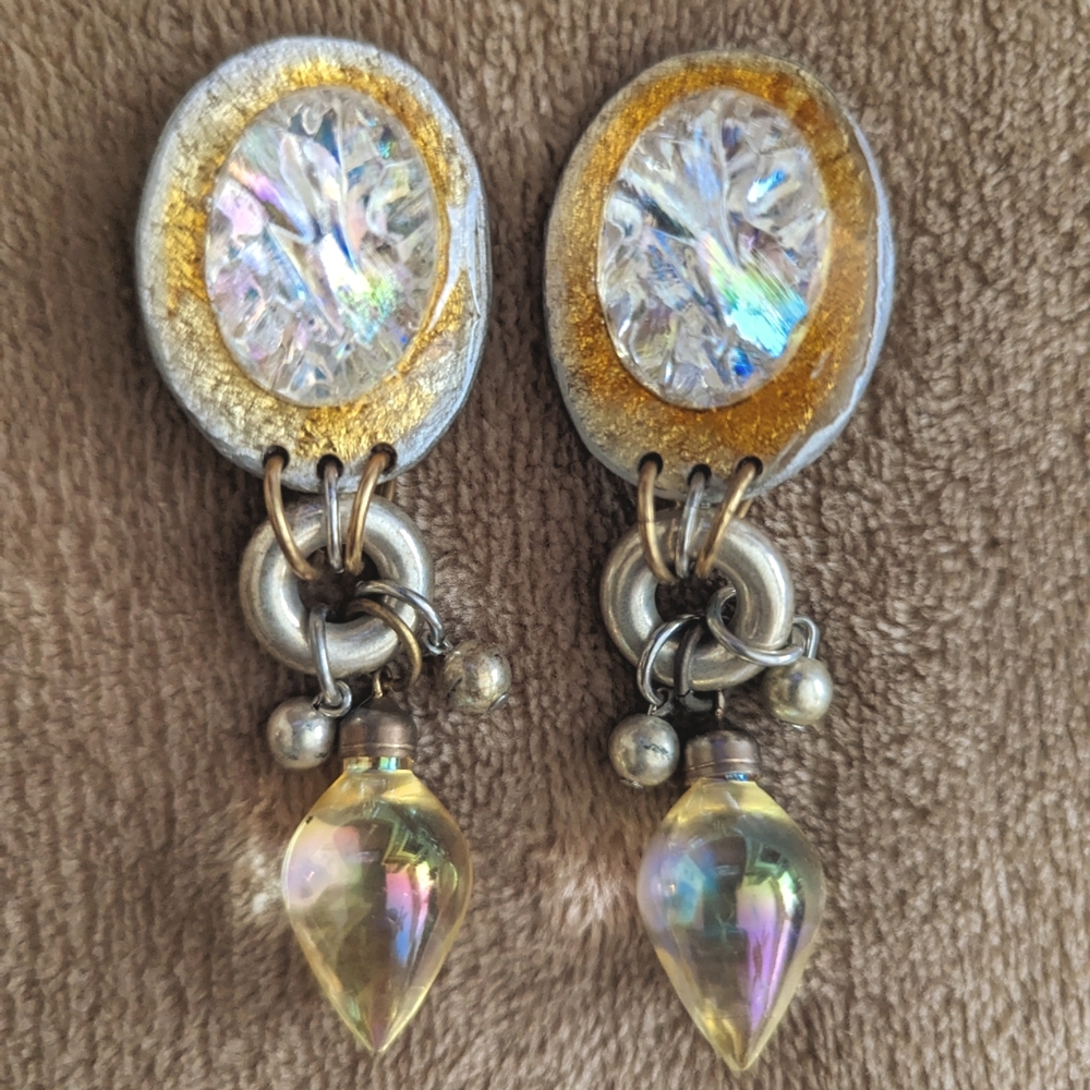 Fantastic vintage Ikarami clip statement earrings